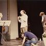 Tournage de "The Open Wall" ("La Muraille ouverte"), en 1982 - Yehudi Menuhin face à Bruno Monsaigeon et Dominique Gentil, (...) 