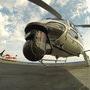 Le système Cineflex Elite monté sur le nez d'un hélicoptère - DR 