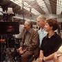Sur le tournage de "Levy et Goliath", de Gérard Oury, en 1986 - De g. à d. : Charles-Henry Montel, René Chabal et Isabelle Scala - (...) 