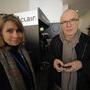 Catherine Athon et Alain Coiffier sur le stand Eclair Group - Photo Lubomir Bakchev / AFC - Micro Salon 2014 