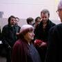 Agnès Varda, entourée, au foyer Renoir de La Fémis - Photo Jean-Jacques Bouhon 