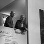 A gauche, Rémy Chevrin, AFC, au "balcon" de Fujifilm... - Photo Jean-Jacques Bouhon - AFC 