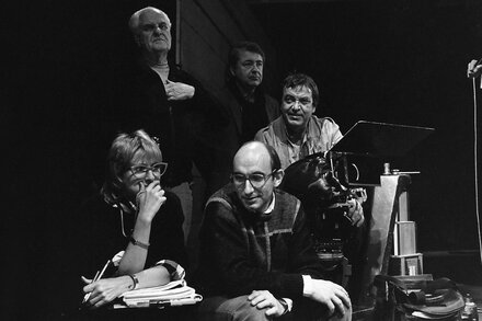 Max Pantera, à la caméra, sur le tournage de "L'Enigmatique Monsieur S.", de Jean Delannoy