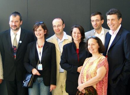 De gauche à droite : Emmanuel Prioux, président du SPI, Anne-Sophie Bard, Marc Olivier Sebbag, Marie Masmonteil, Annick Mullatier, Christophe Zimmerlin et Jean-Pierre Smadja
