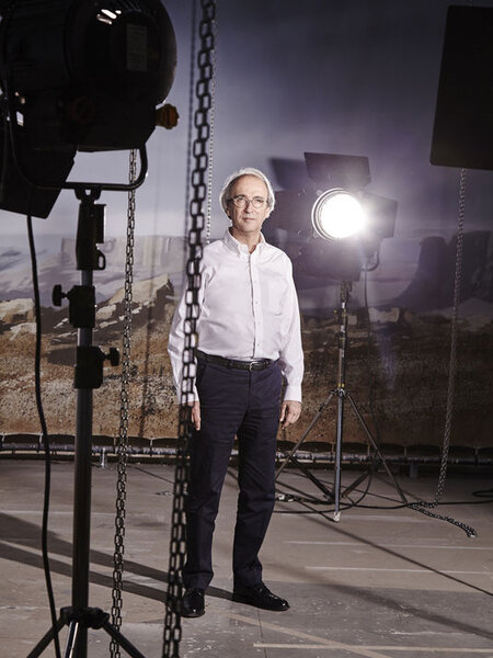 Marc Nicolas sur un plateau de La fémis, le 3 juillet 2015 - Photo Roberto Frankenberg pour <i>Le Monde</i>