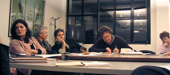 Pendant la réunion Inter association - De gauche à droite : Etienne Fauduet, Eric Guichard, Dominique Gentil<br class='manualbr' />(Photo Yves Agostini)