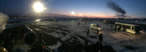 Landing in Siberia… - Irkutsk Airport – at the crack of dawn… 8:13 a.m., -31°C <i>(Gilles Porte, Wednesday 28 January)</i>
