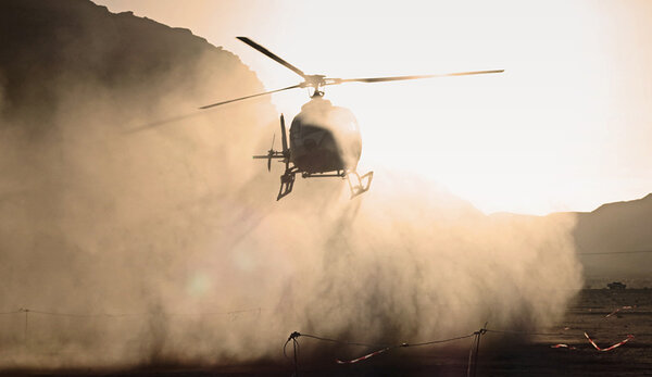 Hélicoptère pour les prises de vues aériennes de "The Martian" - DR