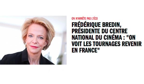 Frédérique Bredin, présidente du CNC, invitée de France Inter "On voit les tournages revenir en France"