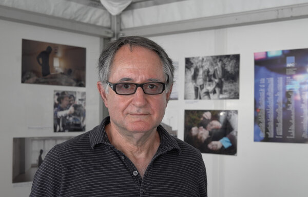 Peter Suschitzky en visite à l'AFC sur le Pavillon de la CST à Cannes - Photo François Reumont