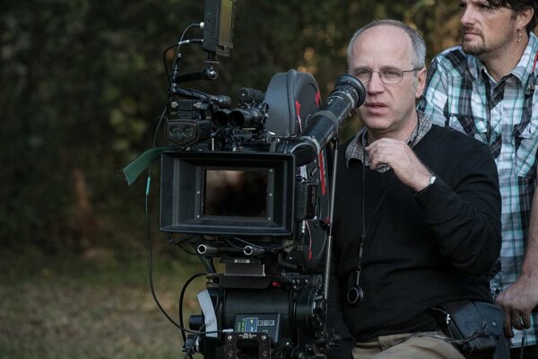 Cinematographer Philippe Le Sourd on the set - Photo Ben Rothstein / Focus Features