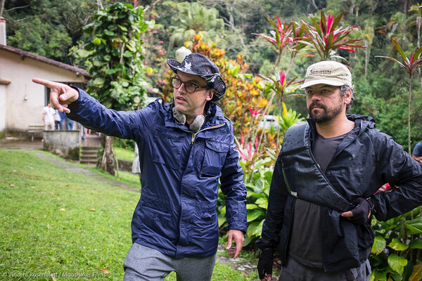 Patrick Mille, à gauche, et André Szankowski sur le tournage de "Going To Brazil" - Photo Vincent Rosenblatt