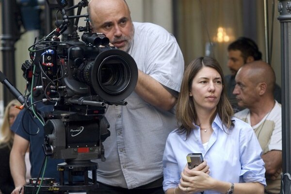 Harris Savides, à la caméra, et Sofia Coppola sur le tournage de "Somewhere" - Photo Franco Biciocchi / AP