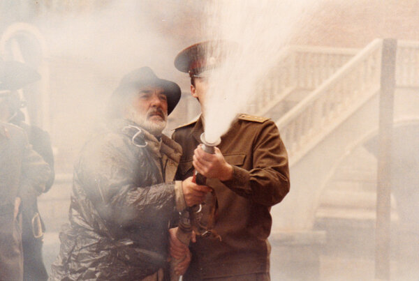 Franco Di Giacomo sur le tournage de "L'assiedo di Venezia" à Moscou, en 1990 - DR