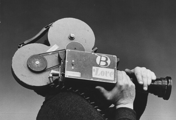 D. A. Pennebaker et sa caméra Auricon modifiée à son nom