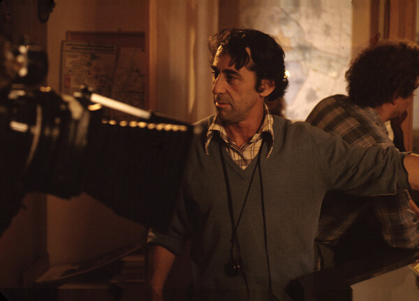 Jacques Loiseleux sur le tournage de "Frevel", de Peter Fleischmann, en 1984 - Photo Pierre Novion