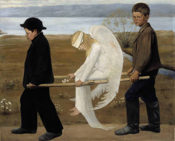 "Wounded Angel", peint par Hugo Simberg - DR - DR