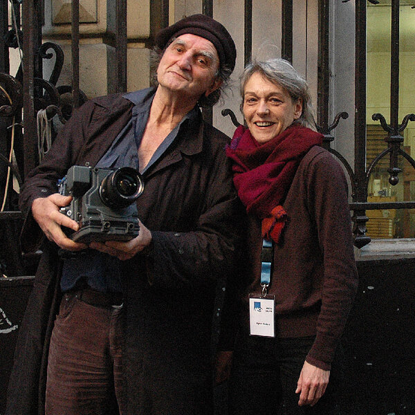 Jean-Pierre Beauviala et Agnès Godard, au Micro Salon en 2008 - Photo Jean-Noël Ferragut