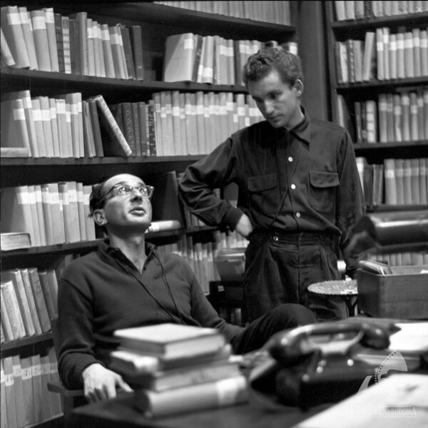 Jerzy Lipman et Jerzy Wójcik sur le tournage de "La Vraie fin de la guerre" (J. Kawalerowicz, 1957) - (Copyright : Studio Filmowe “Kadr”)