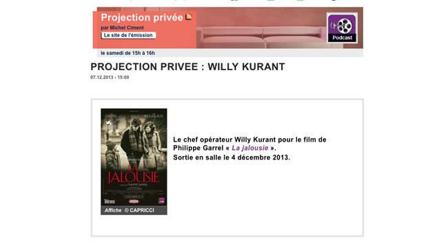 Projection privée : Willy Kurant