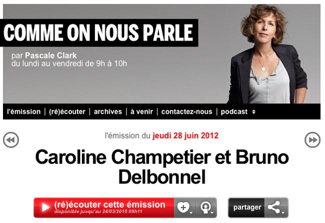Caroline Champetier et Bruno Delbonnel, invités de "Comme on nous parle" sur France Inter