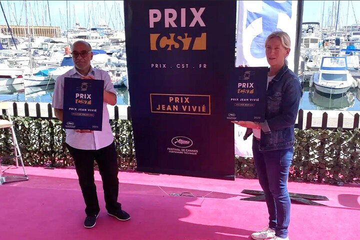 Projectionnistes et monteurs opérant lors du 76e Festival de Cannes et de son Marché du film mis à honneur par la CST 