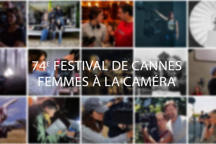 Les membres du collectif Femmes à la caméra au 74e Festival de Cannes
