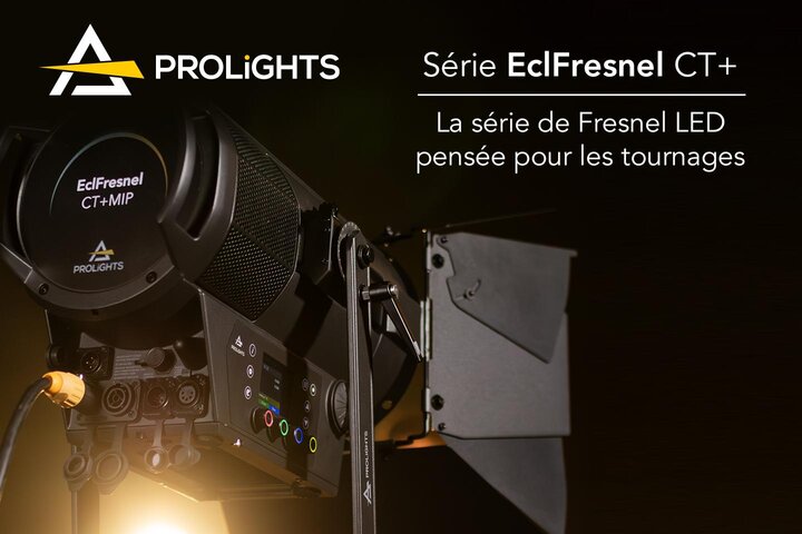 ESL présente EclFresnel CT+, un véritable Fresnel LED pensé pour les tournages par Prolights