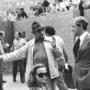 Henri Verneuil and Jean-Paul Belmondo on location of “Corps de mon ennemi” in 1976 – Jean Penzer in the rear in a light shirt - Jean Penzer Archives 