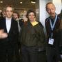 Madame Véronique Cayla, directrice générale du CNC, sur le stand de Panavision Alga Techno - Alain Coiffier, PDG de Panavision Alga Techno, Marc (...) 