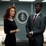 Audrey Fleurot et Omar Sy - Intérieur avion Air Force One, studio 