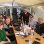 Table ronde directeurs de la photographie - De g. à d. : Mary-Noelle Dana, Rémy Chevrin, un technicien, Philippe Rouyer, Christophe Offenstein et (…) 