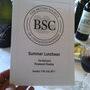 Le menu du BSC Summer Luncheon - Photo Marc Galerne 
