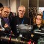 Igor Primault, Marc Nicolas, Rémy Chevrin et Sophie Cazes, écoutant Pierre Anduran, à gauche, leur présenter les optiques Angénieux - Photo (...) 