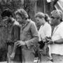 Tournage d'"Equateur", en 1983 : Francis Huster, Serge Gainsbourg, Barbara Sukowa et Willy Kurant 