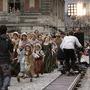 On the set of "Les Adieux à la reine" 