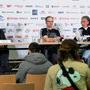 Zbigniew Banas anime la séance de Q&R avec Douglas Shannon et Gorka Gómez Andreu - Photo Katarzyna Średnicka 