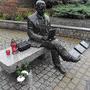 Statue de Marian Adam Rejewski, rue Gdańska à Bydgoszcz - Photo JN Ferragut 