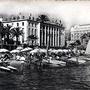 La plage de Cannes et l'ancien Palais des Festivals, carte postale 