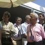 Thierry Forsans, Philippe Reinaudo, Jean-Pierre Neyrac, Willy Kurant, Didier Dekeyser - lors du Rendez-vous de midi Eclair de la CST (Photo N (…) 