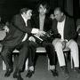 Claude Chevreau, Jean-Pierre Beauviala et Jean Rouch, vers 1972-73 - Collection Cinémathèque française 