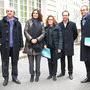 Marc Nicolas, Aurélie Filippetti, Sophie Cazes, conseillère technique en charge du cinéma au ministère de la Culture, Eric Garandeau et Kim Pham, (…) 