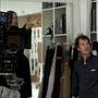 Josée Deshaies, behind the camera, and director Bertrand Bonello 