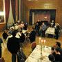 Jacques Delacoux fait un petit "speach" avant le dîner offert par l'Affect aux étudiants des écoles de cinéma - Photo JN Ferragut 