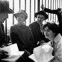 Jeanne Moreau, Henri Serre, Oskar Werner, Suzanne Schiffman, "Jules et Jim", 1961 - Charenton-le-Pont - ©Raymond Cauchetier/La Galerie (…) 