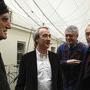 Sous le ventre du dirigeable Soulcam - Jean-Pierre Beauviala, PDG d'Aaton, Marc Nicolas, DG de La fémis, Pierre-Willaim Glenn, AFC, (...) 