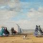 Eugène Boudin, "Scène de plage à Trouville", ca. 1863 
