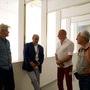 Andreas Kaufmann, entouré de Danny Elsen, à gauche, Tommaso Vergallo et Robert Alazraki, lors de la soirée au Musée Leica - Photo Ariane Damain (...) 