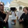 Aymerick Pilarski et Pascale Marin dans un grand éclat de rire - Photo Alain Curvelier 