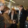 Véronique Cayla en visite sur le stand Transvidéo - Marc Nicolas, Véronique Cayla, Caroline Champetier, AFC, et Jacques delacoux, PDG de Transvidéo (...) 